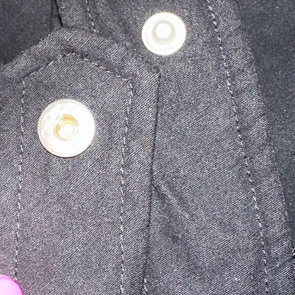 Maeve by Anthropologie Black Faux Wrap Snapp Button Belted Classic Mini Skirt 6 - Picture 5 of 10